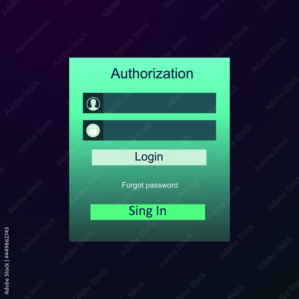 Member login form interface. For web page, site, mobile applications, art illustration, design theme, modern menu, contact empty box, banner. Log in ui. Member login form interface. For web page, site, mobile applications, art illustration, design theme, modern menu, contact empty box, banner. Log in ui.