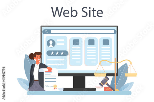 Notary service online service or platform. Lawyer signing and legalizing