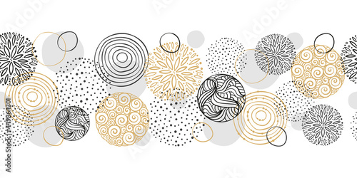 Abstract and elegant doodle seamless pattern, hand drawn background, great for textiles, wrapping, wallpapers - vector design