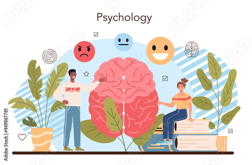 Psychology school course. School psychologist consultation. Mental