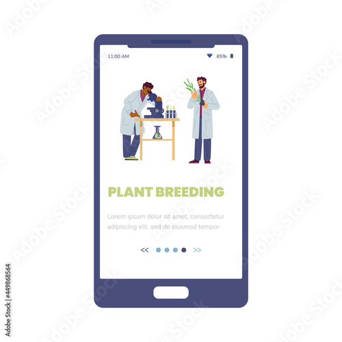 Mobile phone app for science agriculture laboratory to plant breeding.
