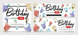 birthday postes, pamfflet, card, party, baloon, balone