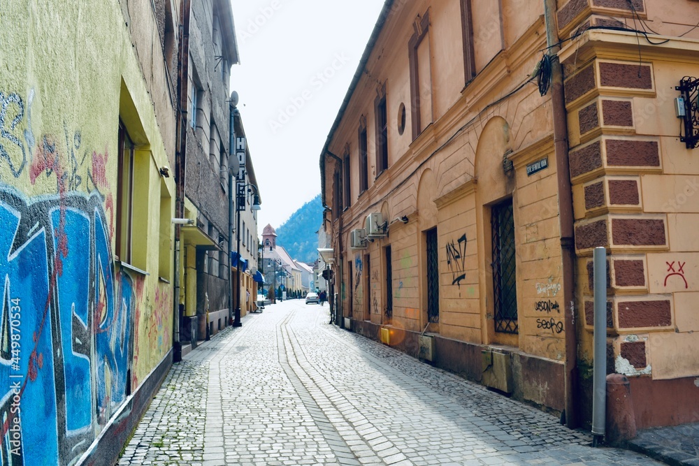 narrow street. narrow street in the old town.