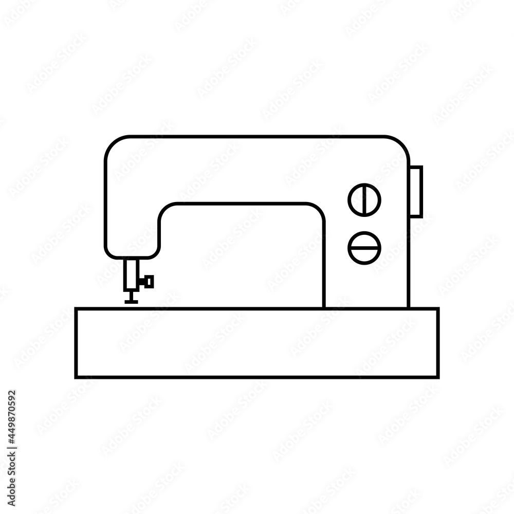 sewing machine on a white background. vector illustration.