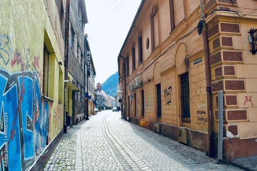 narrow street. narrow street in the old town.