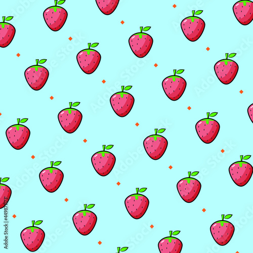 seamless pattern with strawberry