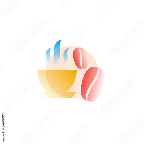 Coffee. Vector icon in gradient style. Editable illustration