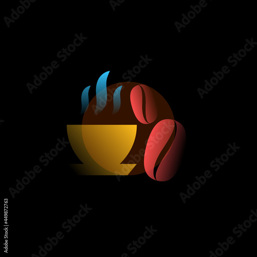 Coffee. Vector icon in gradient style. Editable illustration