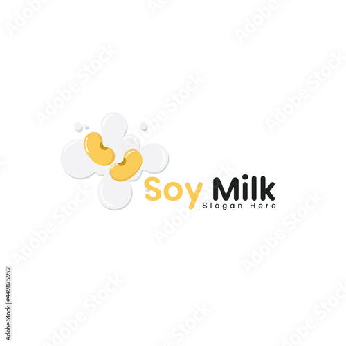 Logo soy milk helath fresh drink photo