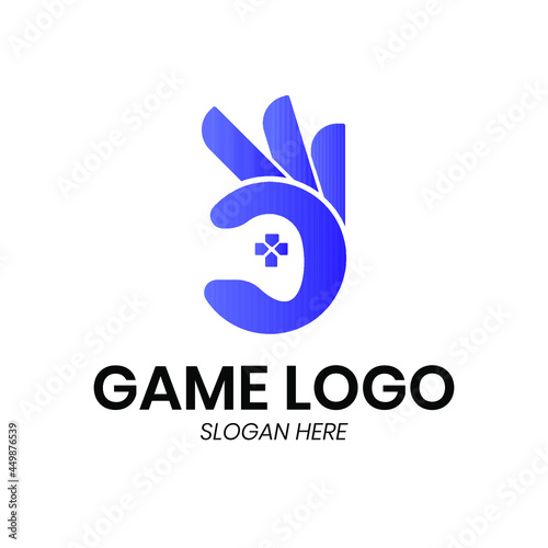 Logo game design, ok design, lets play, online game business