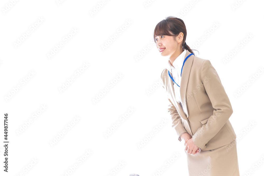 おじぎをするビジネスウーマン
