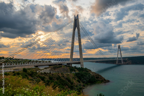 Yavuz Sultan Selim Bridge over Istanbul Bosphorus view in Turkey