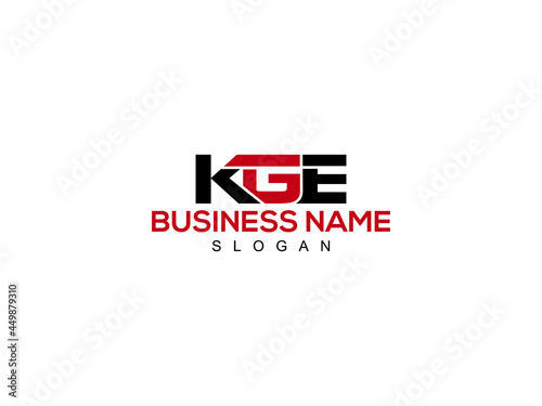 Alphabet Letter KGE Logo Icon Vector For Business photo