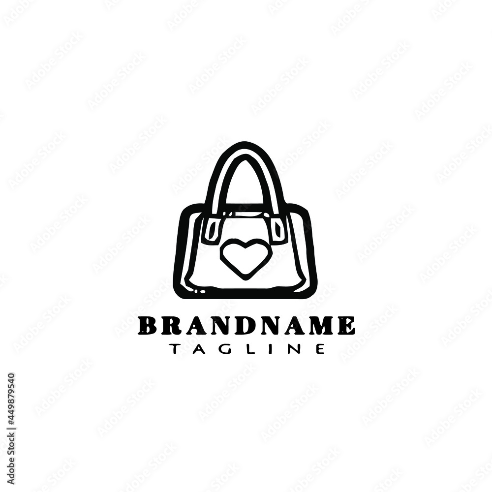 girl bag logo icon cartoon design single vector illustration girl bag logo icon cartoon design single vector illustration