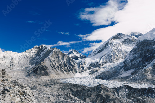 Close up of Khumbu glacier in Everest Base Camp, Himalayas, Nepal. Stunning Himalayan glacier close up