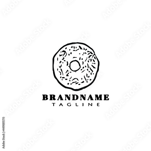bagel logo icon cartoon design vector illustration