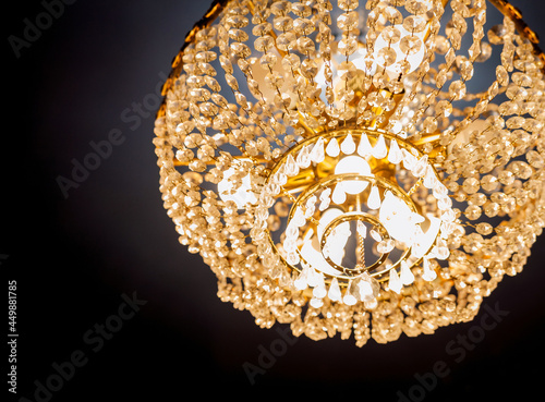beautiful crystal chandelier.