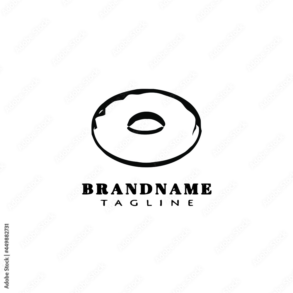 donuts logo icon cartoon flat template vector illustration donuts logo icon cartoon flat template vector illustration