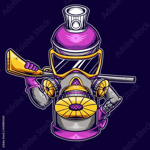 Graffiti Spray Can Illustration