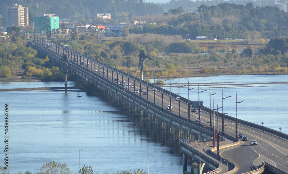 bridge concepcion , river bio bio Chile