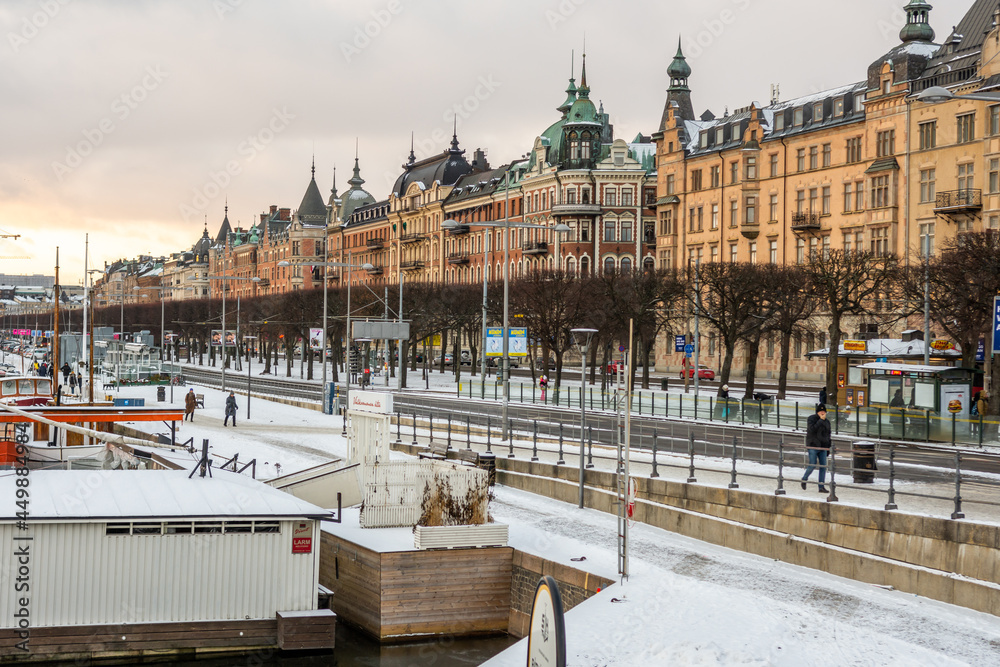 Ταπετσαρία Beautiful view of the unique buildings of Stockholm City in Sweden
