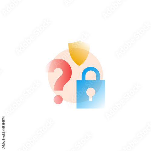 Forgot password. Vector icon in gradient style