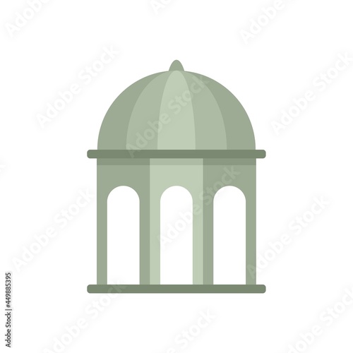 Alcove gazebo icon flat isolated vector