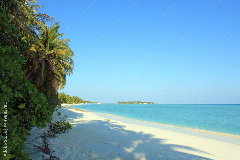 Beach of Sun Island (Nalaguraidhoo). South Ari Atoll, Maldives