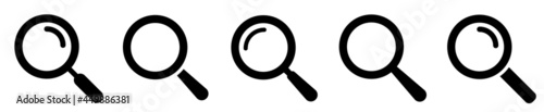 Magnifying glass icon. Search simbol. Magnifier or loupe sign flat style - stock vector.