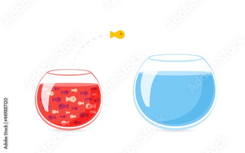 Blue ocean strategy image. Clipart image
