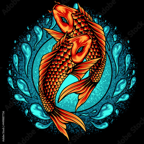Two Koi Fish Japan