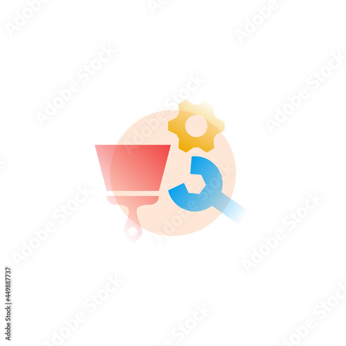 Rebranding. Vector icon in gradient style. Editable illustration