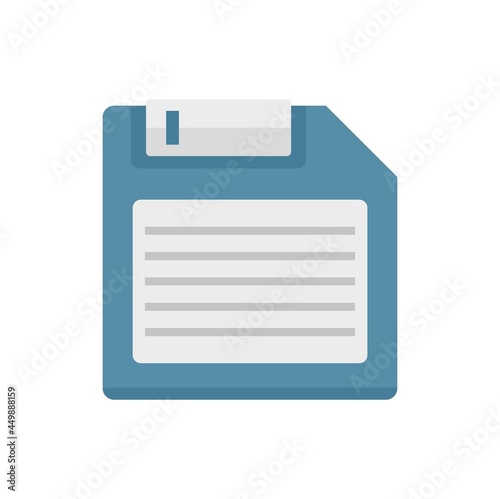Storage floppy disk icon flat isolated vector