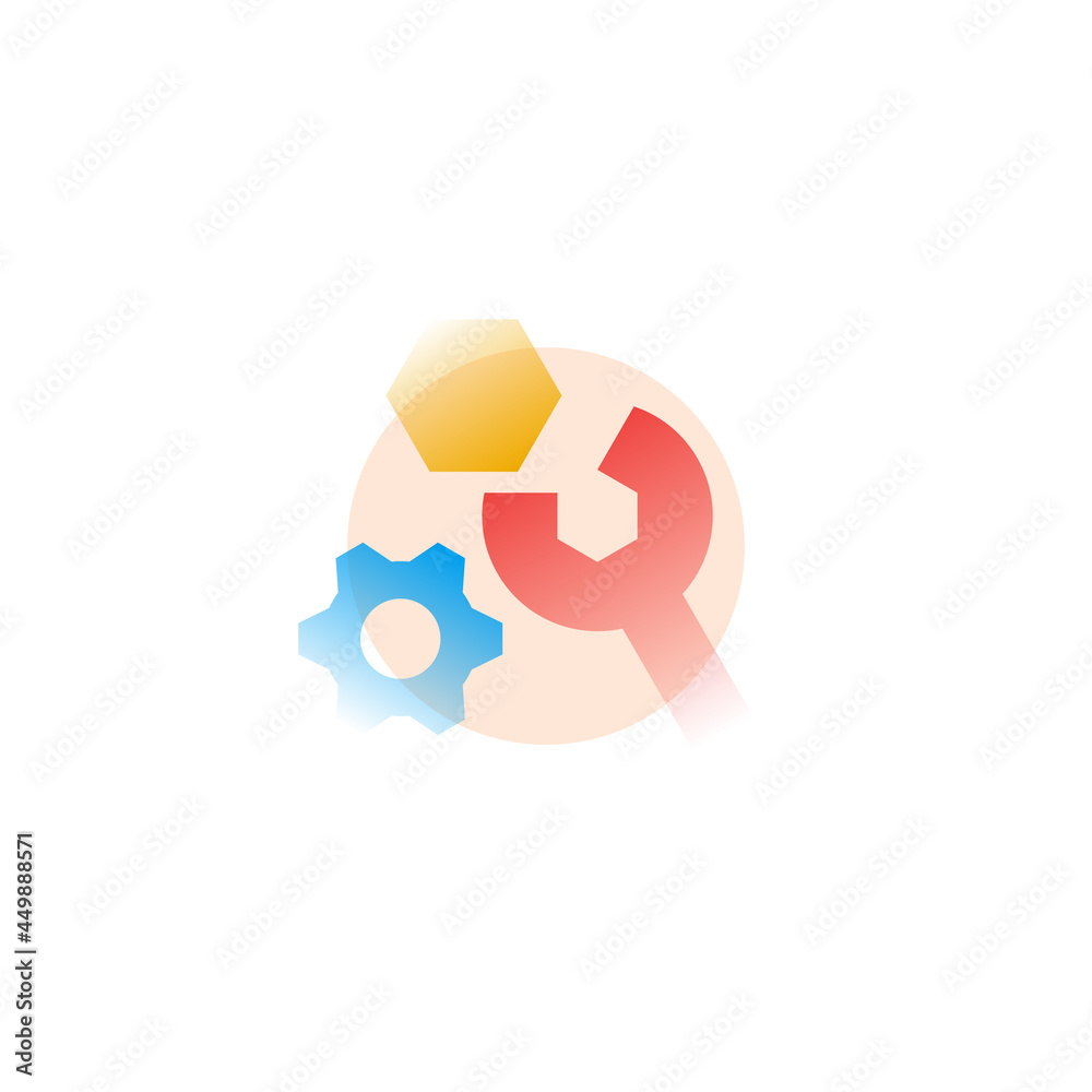 Settings. Vector icon in gradient style. Editable illustration Settings. Vector icon in gradient style. Editable illustration