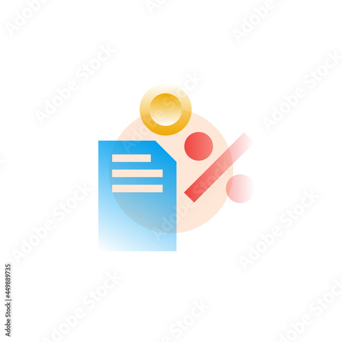 Tax. Vector icon in gradient style. Editable illustration