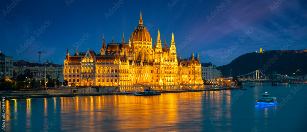 Parliament in Budapest at night