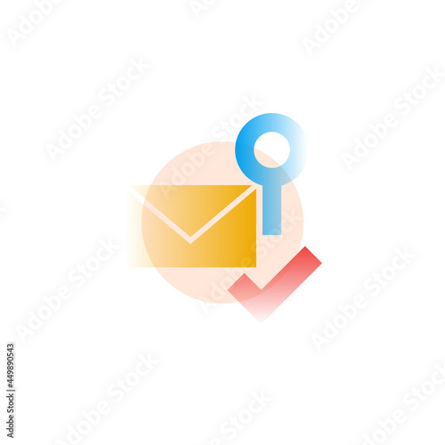 Verification. Vector icon in gradient style. Editable illustration