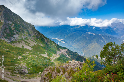 Photography Beautiful mountain landscape. Grassy mountains and hills.