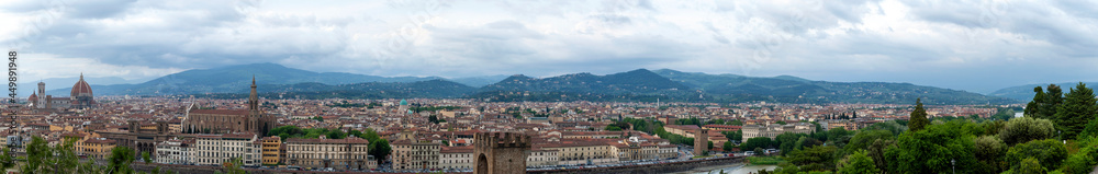View of the city of Florence from the Piazzale Michelangelo