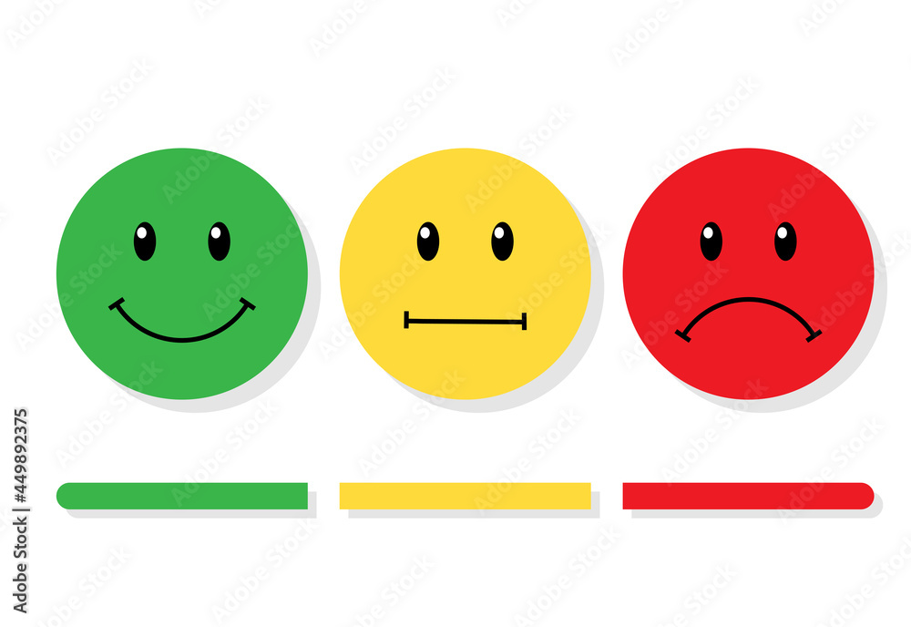 emotion feedback face emoji on a white background. circle set of mile neutral sad icon. vector illustration modern flat design. emotion feedback face emoji on a white background. circle set of mile neutral sad icon. vector illustration modern flat design.