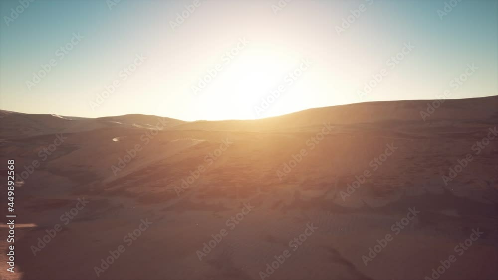 Beautiful sand dunes in the Sahara desert