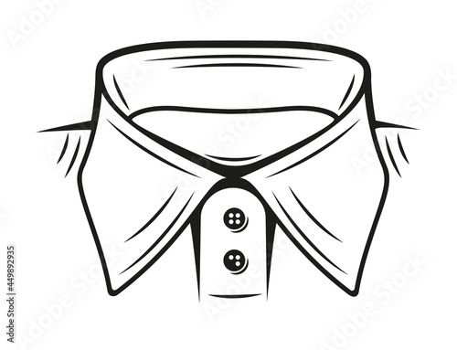 Vector illustration of a collar shirt on white background