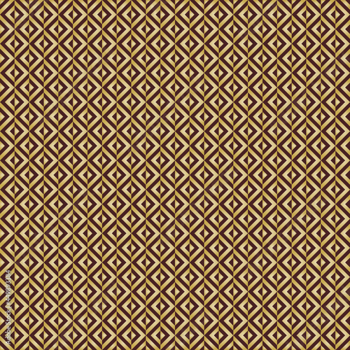 Geometric abstract vector pattern. Geometric modern ornament. Seamless modern brown and golden background