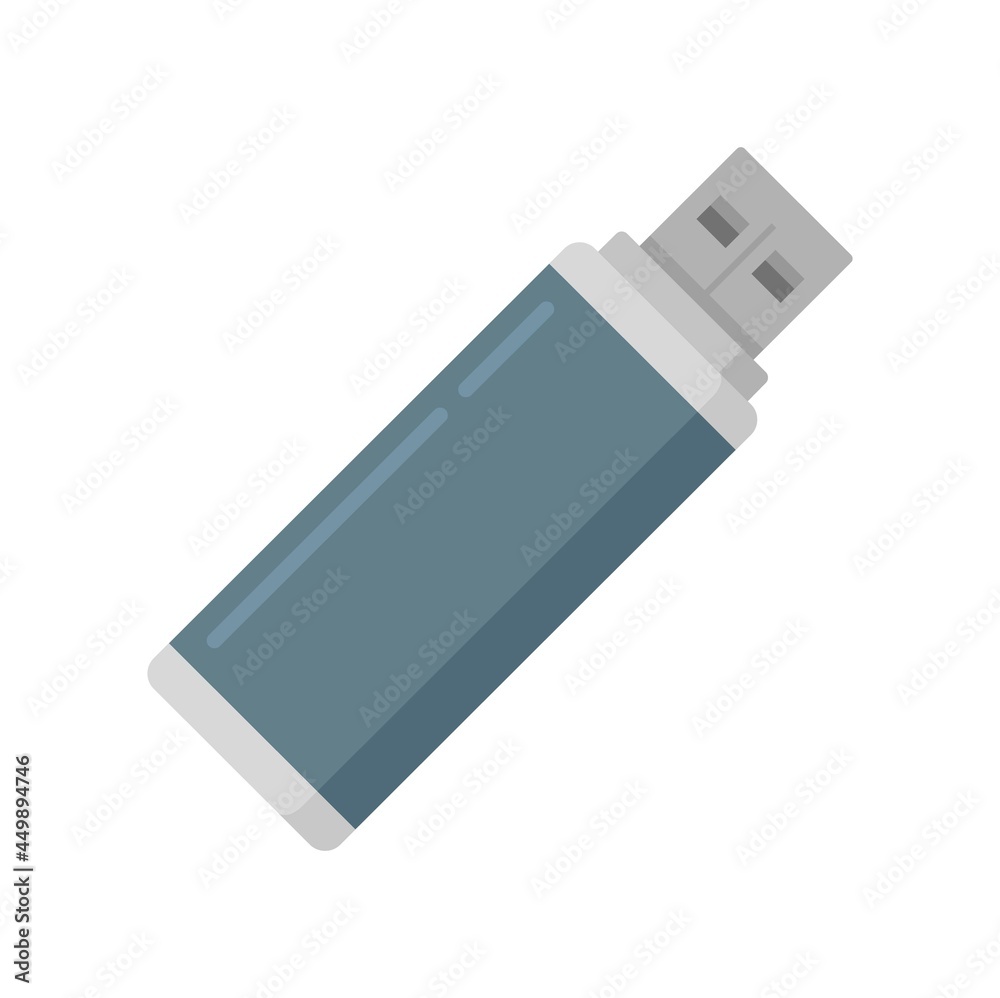 Storage usb flash icon flat isolated vector Storage usb flash icon flat isolated vector