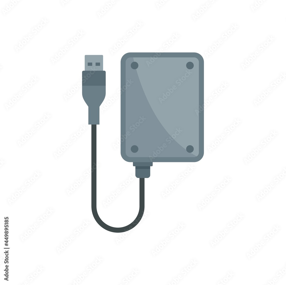 Storage portable disk icon flat isolated vector Storage portable disk icon flat isolated vector