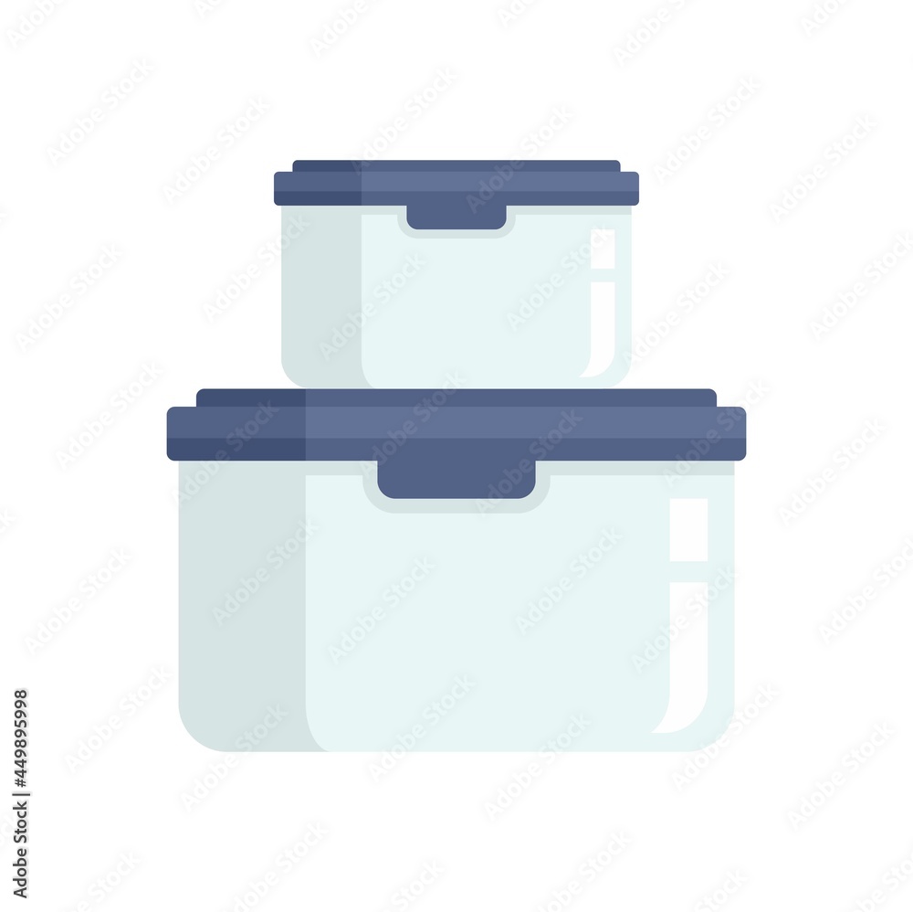 Storage eco food box icon flat isolated vector Storage eco food box icon flat isolated vector
