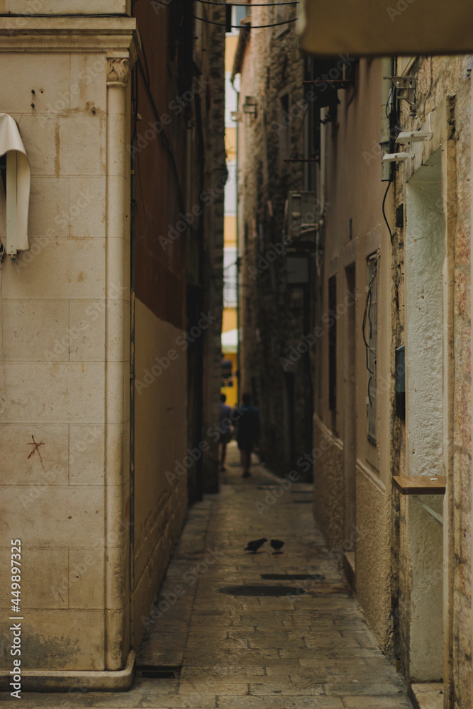 Split Croatia narrow streets and alleys medieval era europe