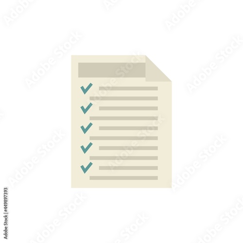 Check document online loan icon flat isolated vector