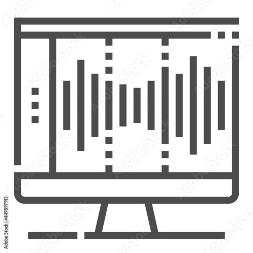 Mastering software icon, square line vector icon.