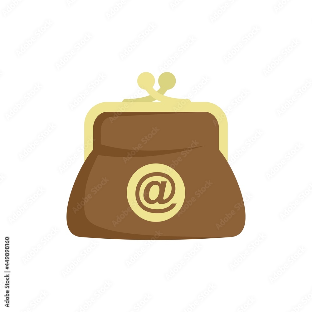 Fototapeta premium Money wallet loan icon flat isolated vector